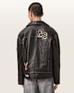 Hays Leather Biker Patch Jacket