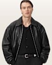 Marco Oversized Leather Bomber Jacket