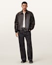 Marco Oversized Leather Bomber Jacket