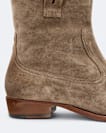 Hiro Suede Zip Up Boots