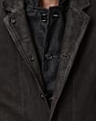 Survey Double Layered Leather Blazer