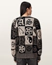 Barker Jacquard Cotton Knit Cardigan