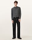 Mode Merino Long Sleeve Ramskull Polo Shirt