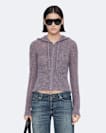 Mabel Cropped Alpaca-Blend Hoodie