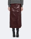 Olivia Leather Midi Skirt