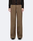 Relaxed pleated satin trousers