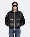 Elisa Leather Bomber Jacket