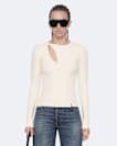Cruz asymmetric button-front cardigan