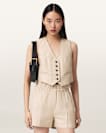 Arla Lea Leather Waistcoat