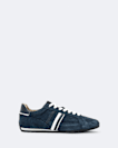 Leather and suede low trainers