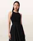 Zenia Sleeveless Asymmetric Midi Dress