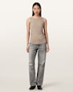 Katarina Boat Neck Slim Fit Tank Top
