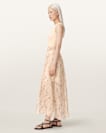 Zenia Sleeveless Knit Woven Midi Dress