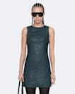 Vee Leather Dress