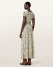Gabby Floral Print Mesh Maxi Dress