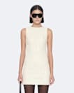 Vee Perforated Leather Dress
