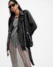 Billie Oversized Leather Biker Jacket