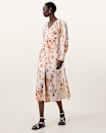 Taylen Floral Print Midi Dress