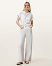 Aki Crossover Wide Leg Denim Jeans
