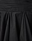Tulip Black Cotton Mini Skirt