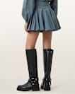 Tulip Blue Cotton Mini Skirt