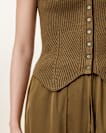 Cruz Ribbed Knitted Waistcoat