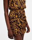 Hali Animal Print Ruffle Mini Dress