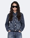 Straight leg mid-rise denim jeans