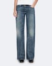 Vintage Indigo Nico Low-Rise Wide-Leg Jeans