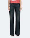 Tinted Dark Indigo Nico Low-Rise Wide-Leg Jeans