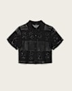 Kyra Crochet Cropped Polo