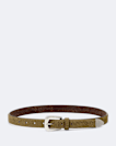 Romy Metal-Tipped Haircalf Leather Belt