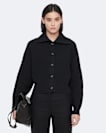 Cropped merino wool cardigan