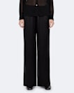 Crepe elasticated wide-leg trousers
