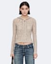 Mabel Cropped Alpaca-Blend Hoodie