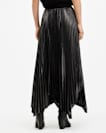 Phia Metallic Asymmetric Maxi Skirt