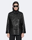 Leather hunting jacket