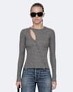 Cruz asymmetric button-front cardigan