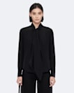 Bow-detail silk shirt