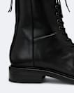 Misty Back-Zip Leather Military Boots