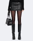 Endry leather mini skirt