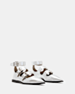 Susan Buckle Metallic Leather Shoes
