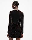 Eris Ruched Velvet Mini Dress