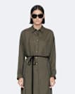 Yurra cupro tied shirt dress