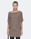 Ellie Asymmetric Knitted Cotton Mini Dress