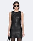 Leather mini dress