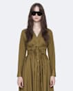 Marley asymmetric cotton poplin shirt dress