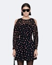 Split sleeve midi dress