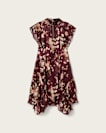Fleur Printed Asymmetric Mini Dress