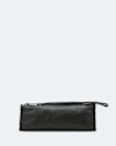 Pinked edge leather pencil case